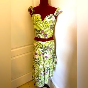 Size Large 2 Piece Palm Dress